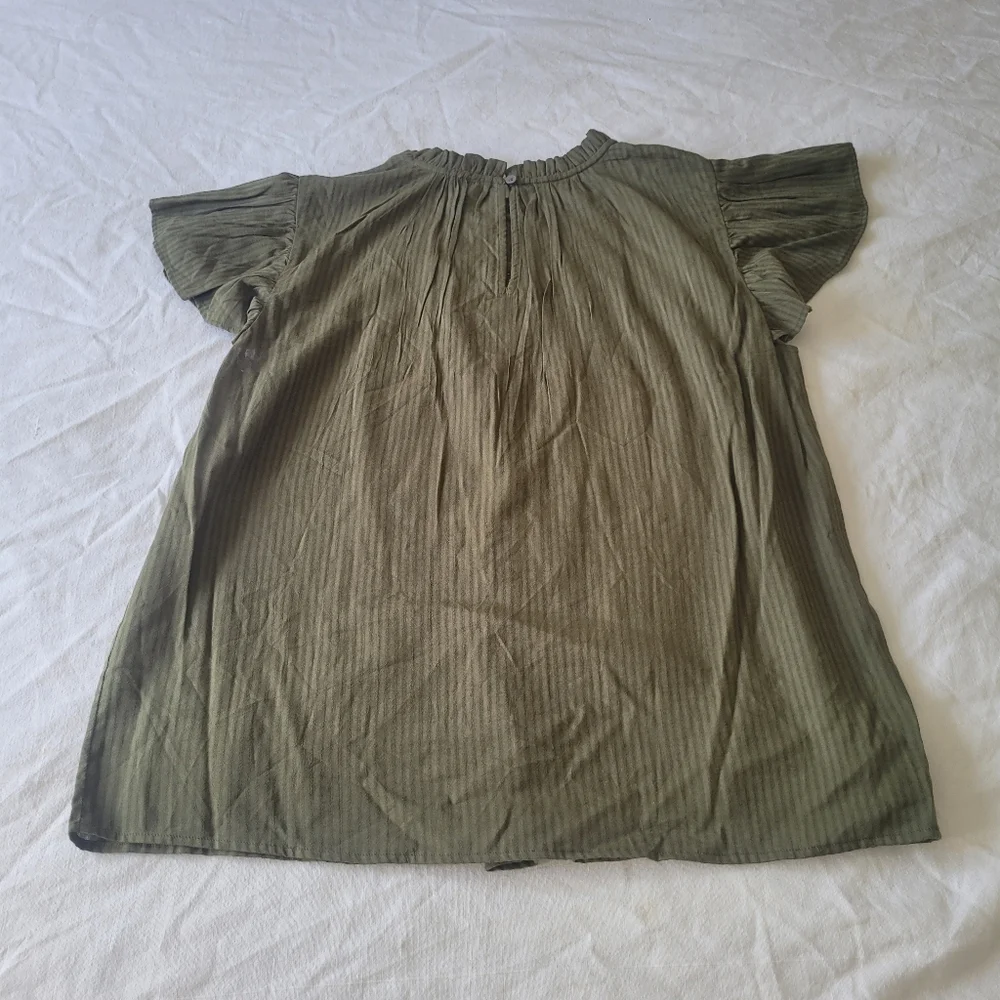 Loft Renaissance Victorian Steampunk Gothic Top Size Medium Mossy Green NWT - Picture 8 of 8